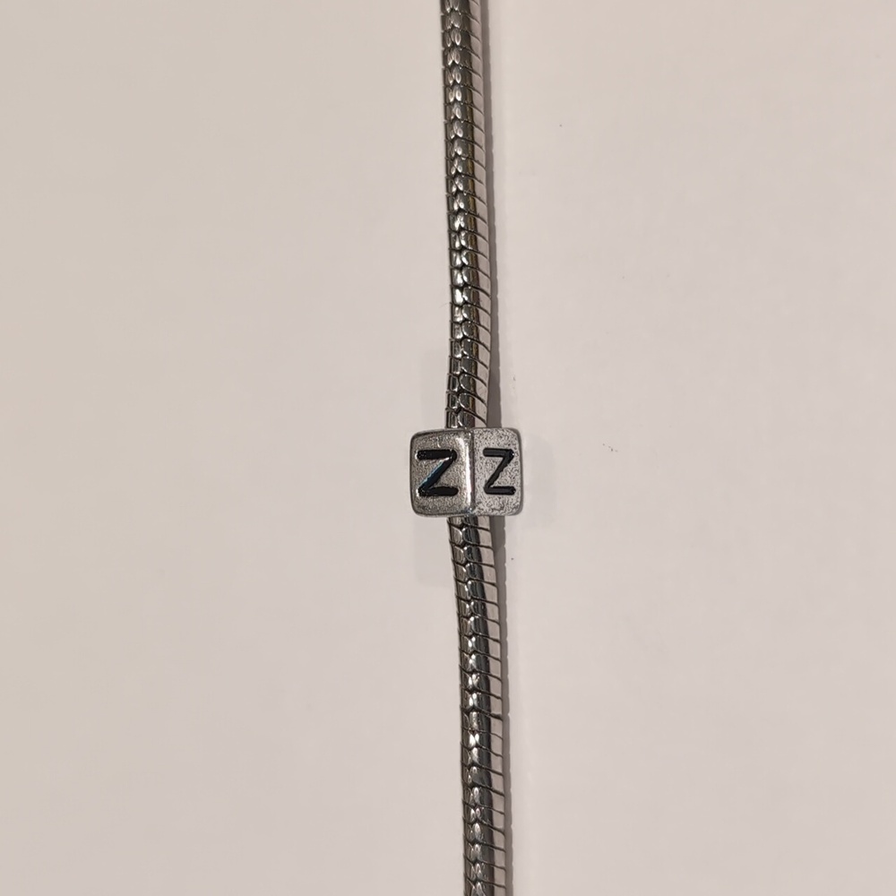 Silver N Spacer Charm for Pandora Style Bracelet‎